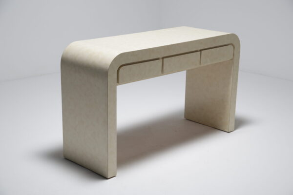 formica waterfall console table