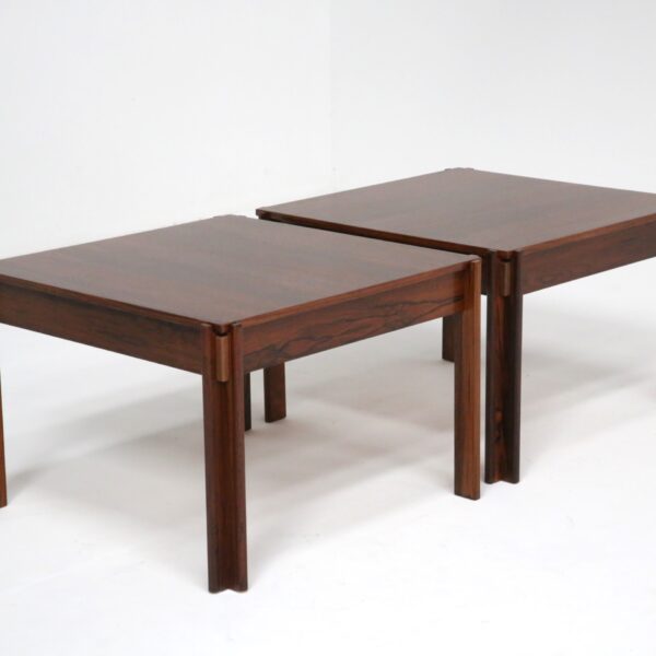 pair of rosewood side tables by invgar stockum for futura mobler, sweden, 1965.
