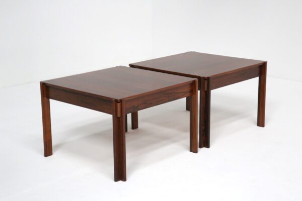 pair of rosewood side tables by invgar stockum for futura mobler, sweden, 1965.