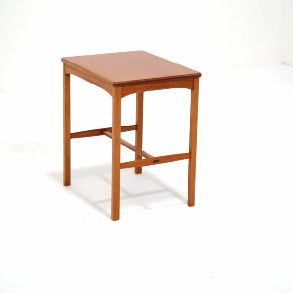 Vintage Swedish Teak Side Table, Model "October" by Carl Malmsten, 1950s.
