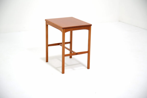 Vintage Swedish Teak Side Table, Model "October" by Carl Malmsten, 1950s.
