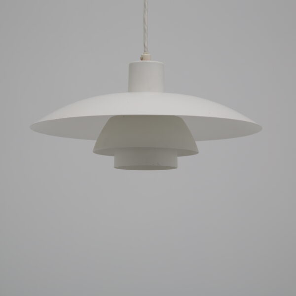 Danish White Pendant Ceiling Light "PH 4/3" by Poul Henningsen for Louis Poulsen, 1970s.