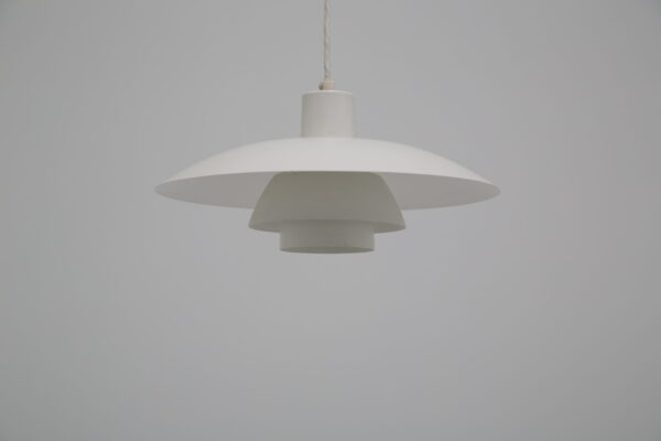 Danish White Pendant Ceiling Light "PH 4/3" by Poul Henningsen for Louis Poulsen, 1970s.