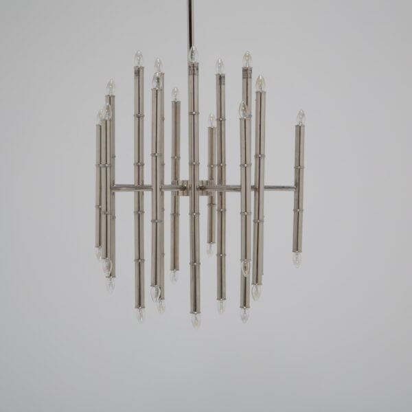 Chrome Chandelier "Meurice" by Jonathan Adler, 2000s.