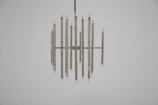 Chrome Chandelier "Meurice" by Jonathan Adler, 2000s.