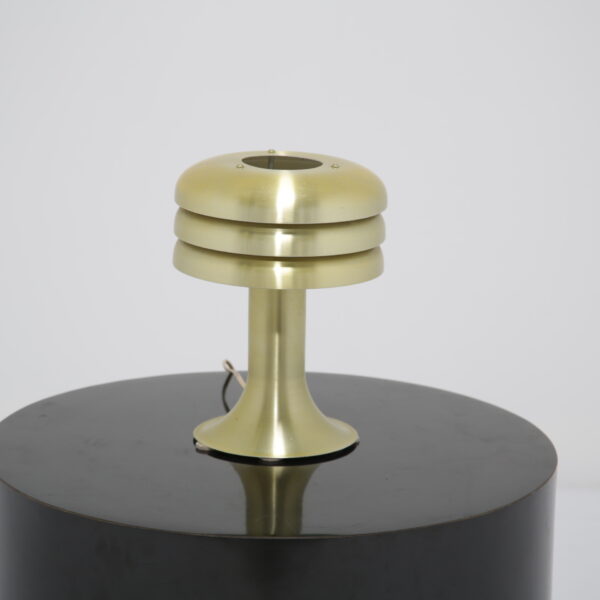 Vintage Swedish Ribbed Table Lamp Model BN-25 by Hans-Agne Jakobsson, 1960s.