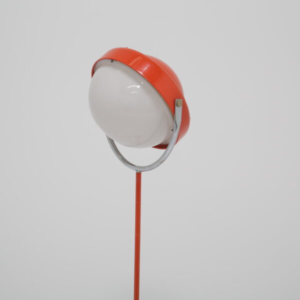 Vintage Swedish Red Space Age Floor Lamp by Uno Dahlen, 1960s.