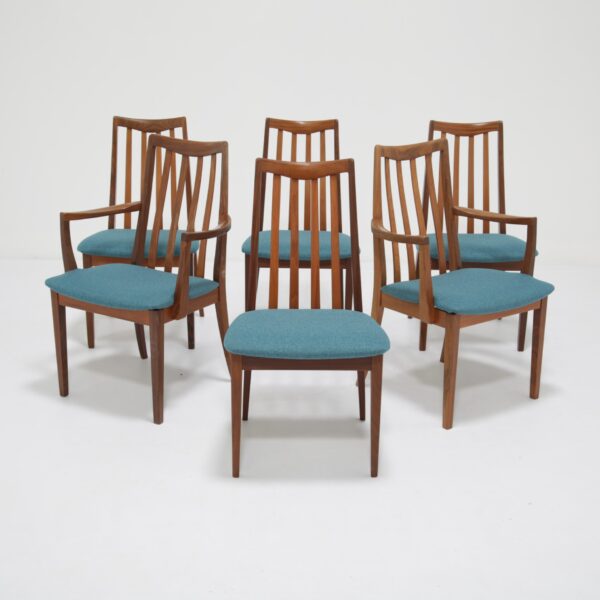 Vintage Set of Six Teak "Fresco" Dining Chairs With Carvers by G-Plan, 1960s.