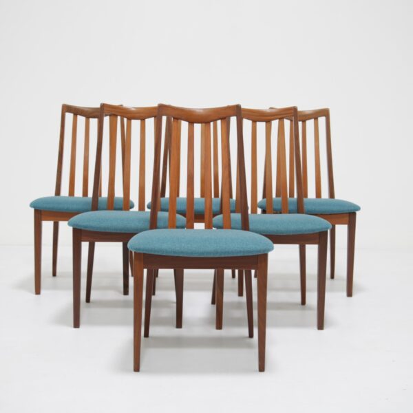 Vintage Set of Six Teak "Fresco" Single Dining Chairs by G-Plan, 1960s.