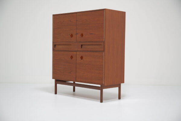Vintage Teak Cocktail Bar Cabinet by Tom Robertson for A.H. McIntosh, Kirkcaldy, 1960s.