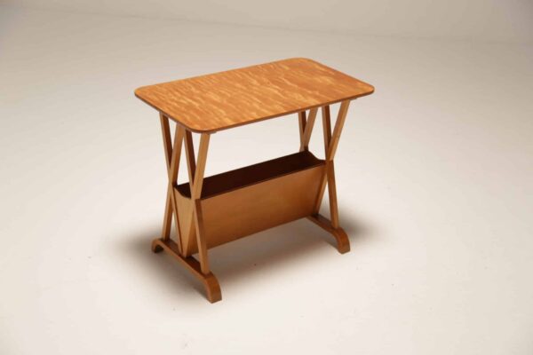 Vintage Beech Wood Magazine Table