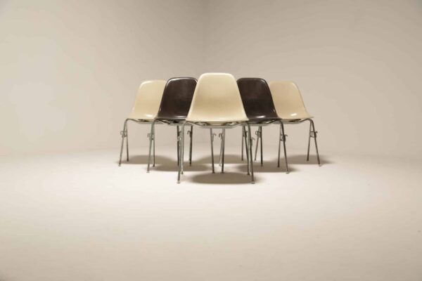 Vintage Fiberglass Stacking Chairs by Charles Eames for Herman Miller