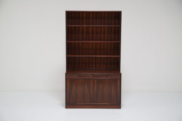 Vintage Wide Danish Rosewood Bookcase, 1960s.