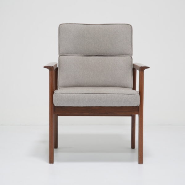 Vintage Single Teak Upholstered Armchair, 1960s.