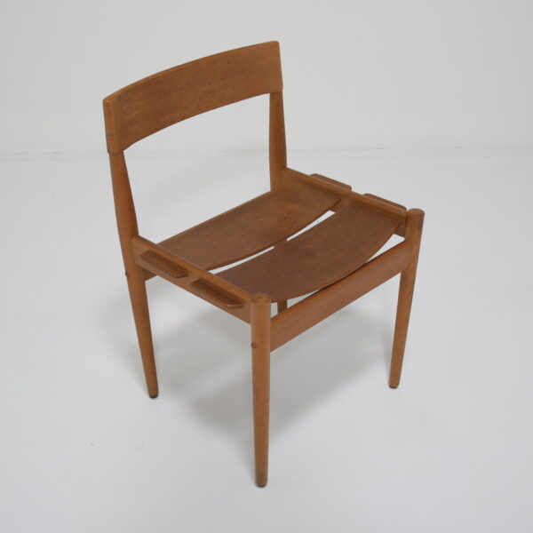 Vintage Oak Side Chair PJ3-1 by Grete Jalk for Poul Jeppesen, 1950s.