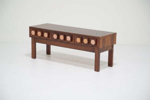 Vintage Swedish Rosewood Low Console Unit, Ateljé Glas & Trä, 1960s.