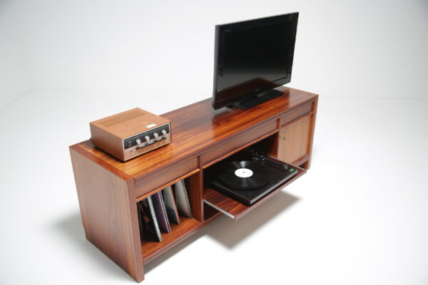 Rosewood media unit.