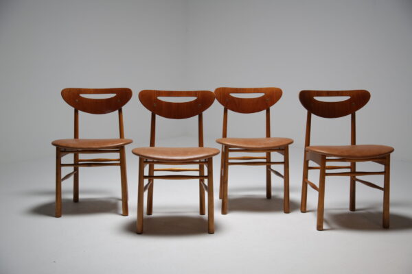Set of four Swedish vintage dining chairs
