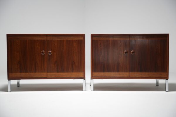 Pair of Rosewood 2 door Small Sideboards.