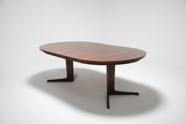 8 Seat Rosewood Dining Table by Bernhard Pedersen & Son, Denmark, 1960s.