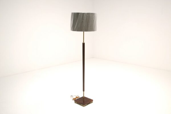 A Rosewood and Brass Floor Lamp, Sweden, 1960s.