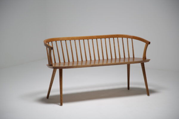 Oak spindle Windsor bench.