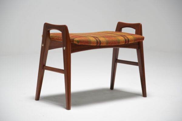 Teak and Tartan stool