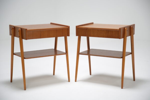 Carlstrom teak bedside tables