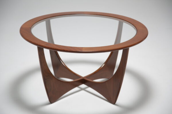 Vintage Circular Teak and Glass "Astro" Coffee Table by G Plan, 1960s.