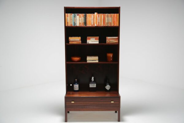 Rosewood Bookcase with Drawer Base