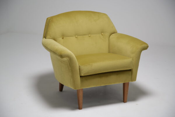 Lemon Ginger Velvet Armchair