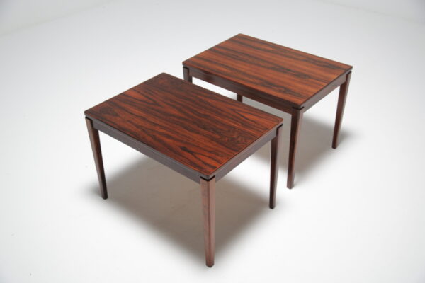Vintage Pair of Rosewood Side Tables by Ulferts Tibro, Sweden, 1960s.