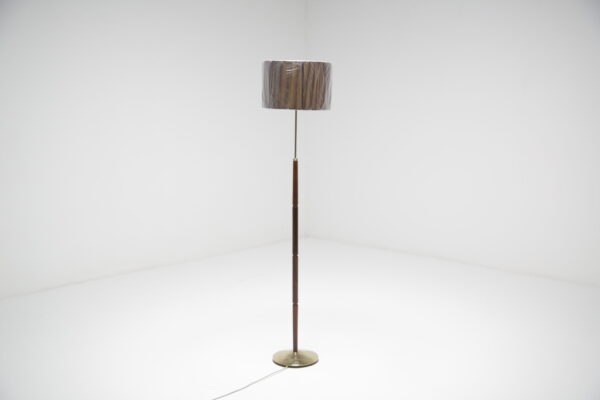 Danish Teak and brass vintage floor lamp