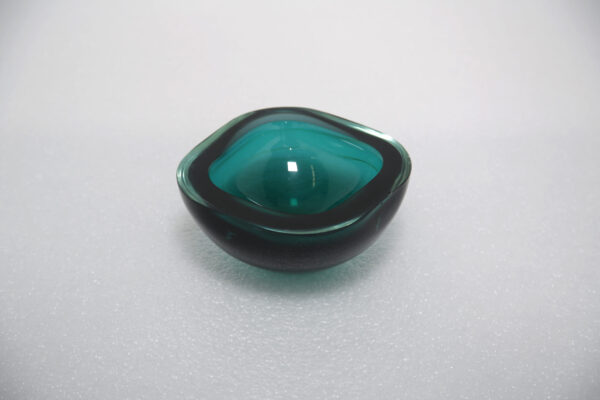 Vintage Teal Sommerso Glass Geode Bowl by Archimede Seguso, 1960s