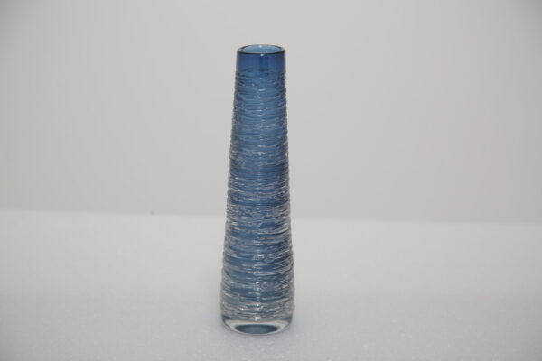 Mid-Century Large Dark Blue Glass Vase by Bengt Edenfalk, Sweden, 1960s.