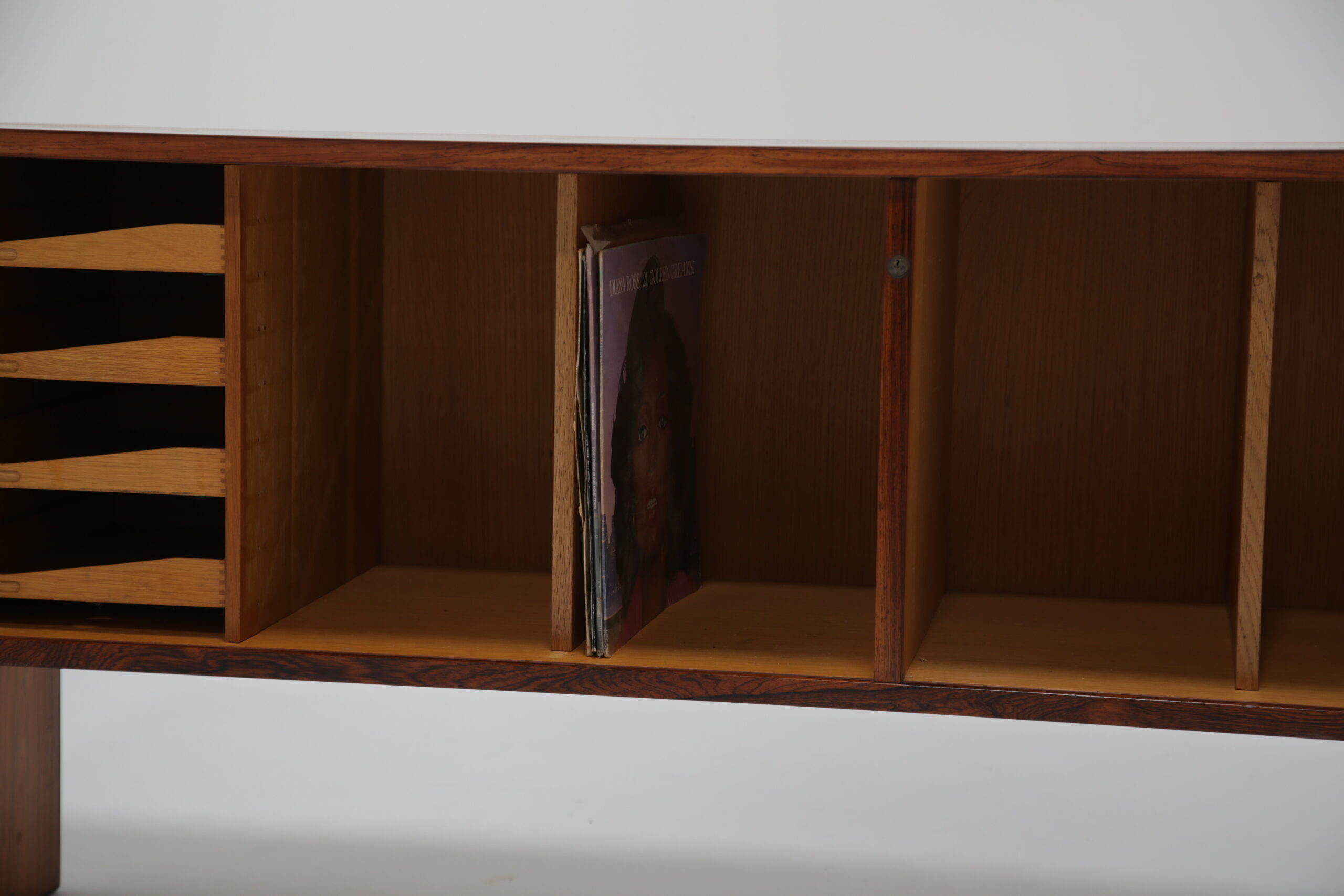 Mid-Century Rosewood Collectors Vinyl Storage Sideboard Unit 12