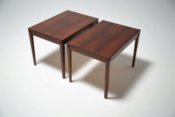 Vintage Pair of Rosewood Side Tables by Ulferts Tibro, Sweden, 1960s.