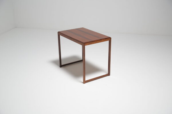 Vintage Danish Minimalist Rosewood Side Table, 1960s.