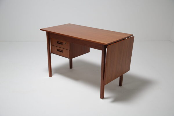 Drop Leaf Teak Desk by Gunnar Nielsen Tibergaard, Denmark, 1960s