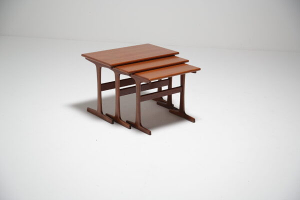 Vintage Teak Nest of Tables by Arne Wahl Iversen for Vinde Mobelfabrik, Denmark, 1960s.