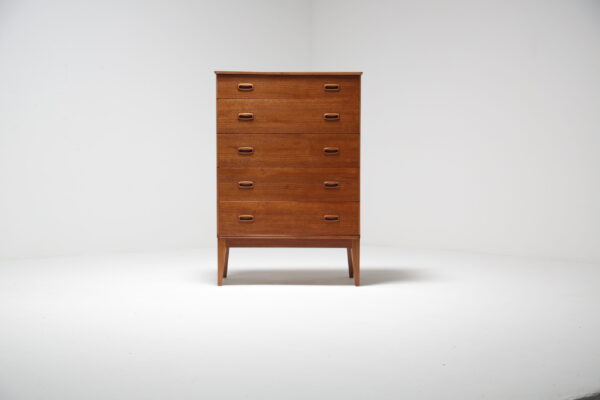 Teak 5 Drawer Tallboy by Austinsuite, United Kingdom, 1960s.