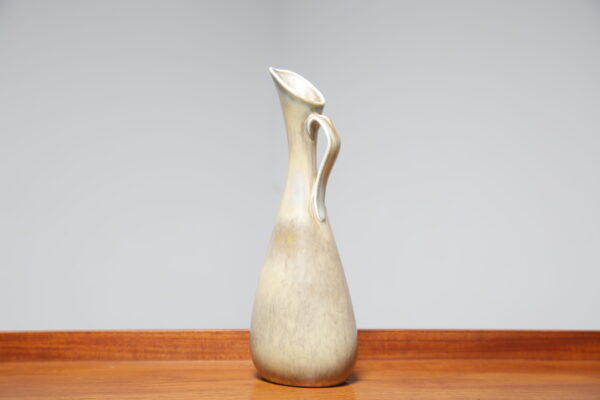 Cream Hareglazed Vase by Gunnar Nylund for Rörstrand, Sweden, 1950s.