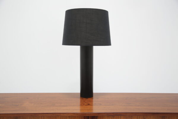 Mid-Century Stitched Leather Table Lamp by Robert Sonneman for Kovacs, 1970s.