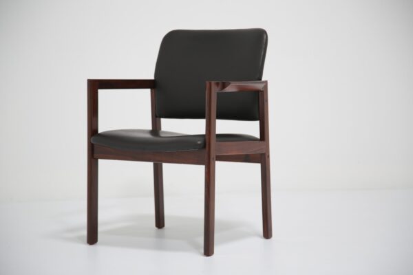 Vintage Danish Rosewood and Leather Desk Chair by Erik Wortz, 1960s.