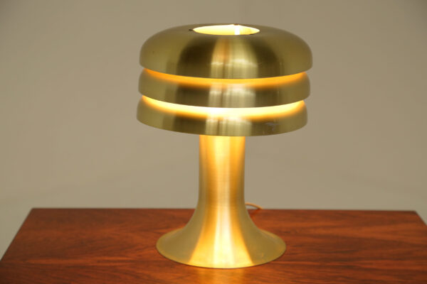 Vintage Hans Agne Jakobsson Model BN26 1950s Brass Beehive Table Lamp