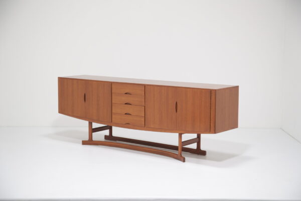Vintage Danish Teak Sideboard Model HB20 by Johannes Andersen for Hans Bech, 1960s.