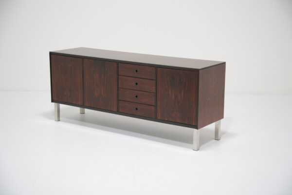 Vintage Rosewood Sideboard on Chrome Legs, Germany, 1960s.