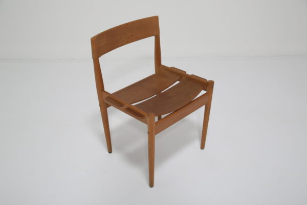 Vintage Oak Side Chair PJ3-1 by Grete Jalk for Poul Jeppesen, 1950s.