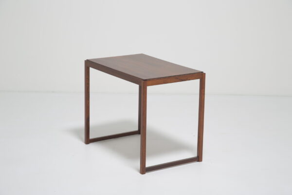 Vintage Danish Minimalist Rosewood Side Table, 1960s.