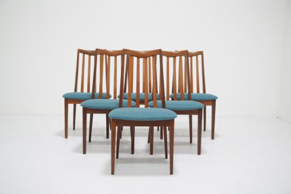 G-Plan 'Fresco' Dining Chairs: Set of 6 Teak Chairs by Victor Wilkins, UK, 1960s